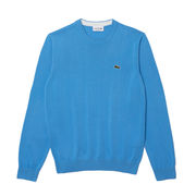 PULL GIROCOLLO IN COTONE ORGANICO Uomo Blu Azzurro PULL GIROCOLLO IN COTONE ORGANICO Uomo Blu Azzurro