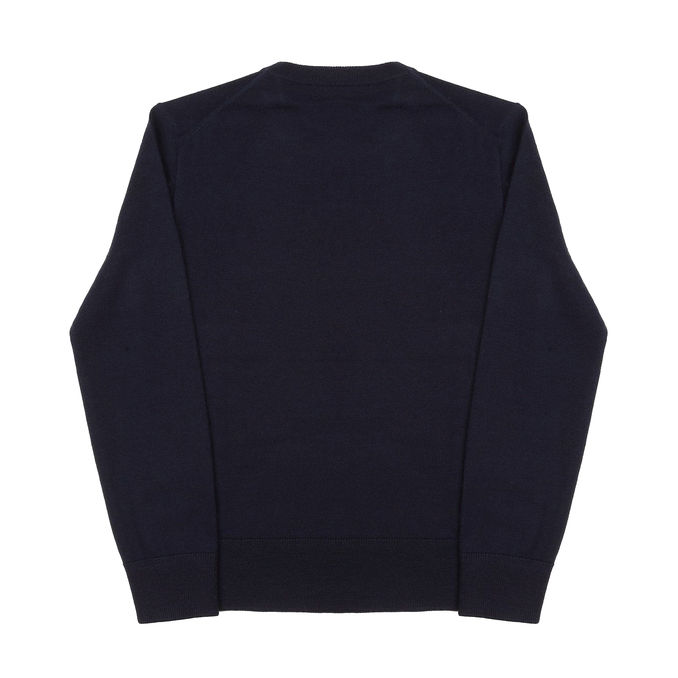 PULL GIROCOLLO IN LANA MERINO Bambino Navy