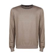 PULL GIROCOLLO IN LANA MERINO CON PROFILO Uomo Corteccia PULL GIROCOLLO IN LANA MERINO CON PROFILO Uomo Corteccia