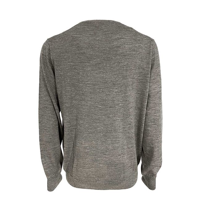 PULL GIROCOLLO IN LANA MERINO Uomo Grigio chiaro