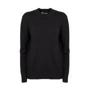 PULL GIROCOLLO IN PURO CASHMERE CON LOGO RICAMATO Donna Black PULL GIROCOLLO IN PURO CASHMERE CON LOGO RICAMATO Donna Black