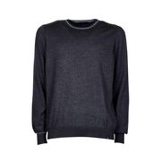 PULL IN LANA MERINO CON PROFILI E TOPPE Uomo Antracite PULL IN LANA MERINO CON PROFILI E TOPPE Uomo Antracite