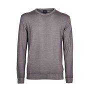 PULL IN LANA MERINO VINTAGE DELAVE' Uomo Grigio medio PULL IN LANA MERINO VINTAGE DELAVE' Uomo Grigio medio
