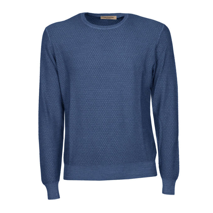 PULL IN LANA Uomo Bluette