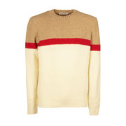PULL IN LANA Uomo Cammello Bianco Rosso   PULL IN LANA Uomo Cammello Bianco Rosso