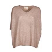 PULL KATE CON SCOLLO A V Donna Taupechine Beige PULL KATE CON SCOLLO A V Donna Taupechine Beige