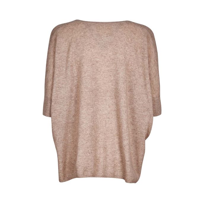 PULL KATE CON SCOLLO A V  Donna Taupechine Beige
