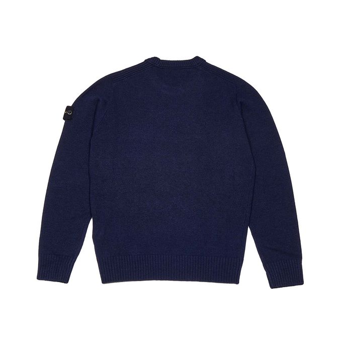 PULL LAMBSWOOL GIROCOLLO Kids Blu Marine