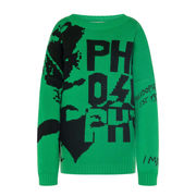 PULL LANA MERINO STAMPA LOGO Donna Fantasia Verde PULL LANA MERINO STAMPA LOGO Donna Fantasia Verde