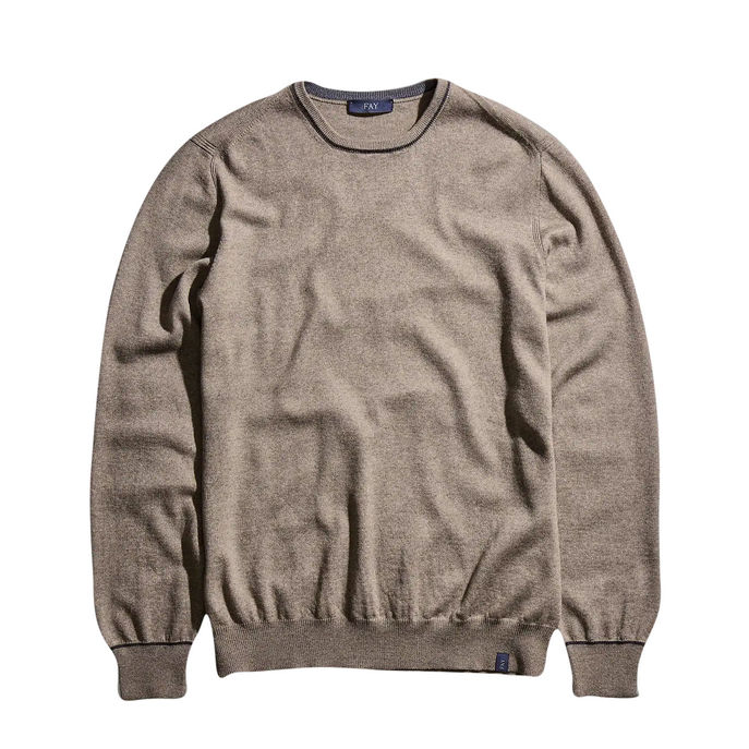 PULL LANA RASATA CON TOPPE Uomo Castoro/Argilla Scuro