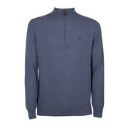 PULL MEZZA ZIP IN LANA Uomo Twilight Blue PULL MEZZA ZIP IN LANA Uomo Twilight Blue