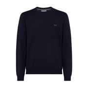 PULL OVER ROUND SOLID Uomo Navy Blue PULL OVER ROUND SOLID Uomo Navy Blue