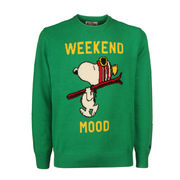 PULL OVER SNOOPY SKI WEEKEND MOOD Uomo Verde PULL OVER SNOOPY SKI WEEKEND MOOD Uomo Verde