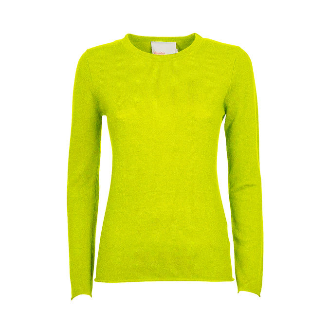 PULL SARAH Donna Jaune Fluo