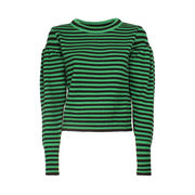 PULL SCATOLETTA RIGATA LANA MERINO Donna Fantasia Verde PULL SCATOLETTA RIGATA LANA MERINO Donna Fantasia Verde
