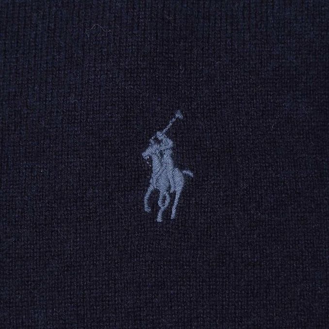 PULL SCOLLO A V IN LAMBSWOOL Uomo Blu navy
