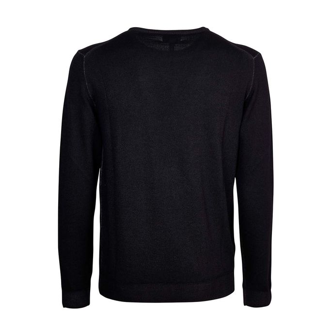 PULLOVER CAMERON IN LANA MERINO VINTAGE DELAVE' Uomo Nero