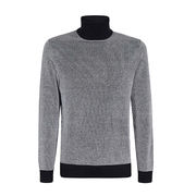 PULLOVER CON COLLO ALTO Uomo Navy Bianco PULLOVER CON COLLO ALTO Uomo Navy Bianco