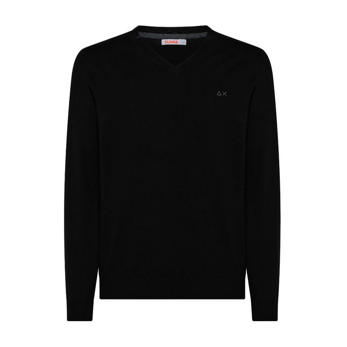 PULLOVER CON SCOLLO A V Uomo Nero