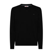 PULLOVER CON SCOLLO A V Uomo Nero PULLOVER CON SCOLLO A V Uomo Nero