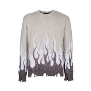 PULLOVER DOPPIA FIAMMA IN MOHAIR Uomo Grey PULLOVER DOPPIA FIAMMA IN MOHAIR Uomo Grey