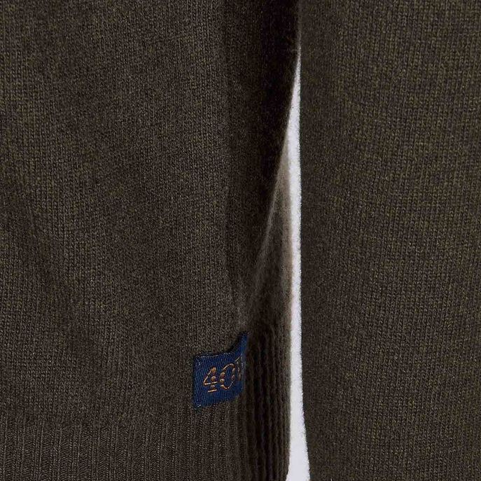 PULLOVER EGON GIROCOLLO IN MISTO LANA Uomo Verde scuro