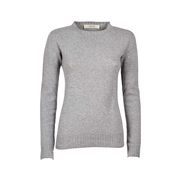 PULLOVER GIROCOLLO IN CASHMERE Donna Grigio Medio PULLOVER GIROCOLLO IN CASHMERE Donna Grigio Medio