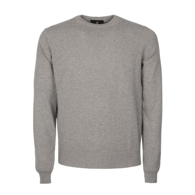 PULLOVER GIROCOLLO Unisex Cenere Melange