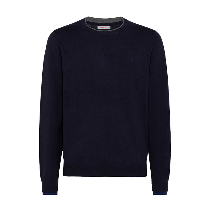 PULLOVER GIROCOLLO Uomo Navy Blue