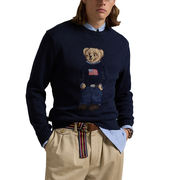 PULLOVER IN COTONE E LINO CON ORSO PULLOVER IN COTONE E LINO CON ORSO
