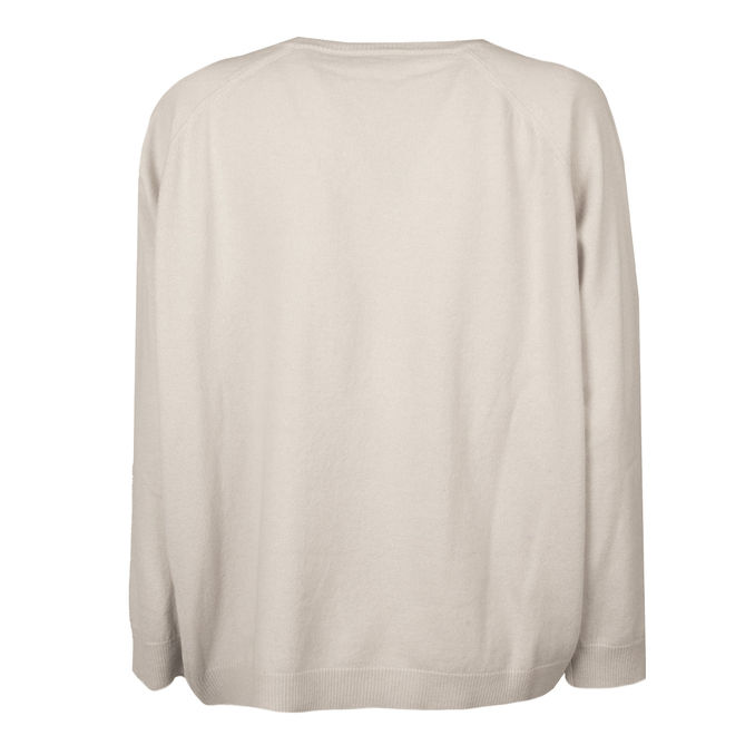 PULLOVER IN LANA E CASHMERE Donna Grigio Chiaro