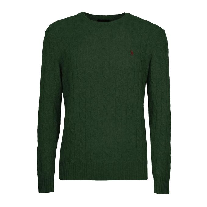 PULLOVER IN LANA E CASHMERE Uomo Hunt Club Green
