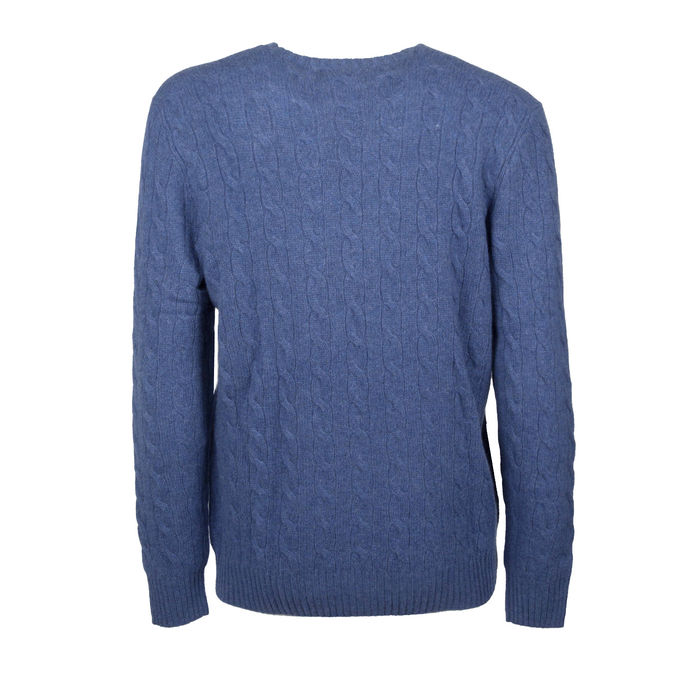 PULLOVER IN LANA E CASHMERE Uomo Twilight Blue