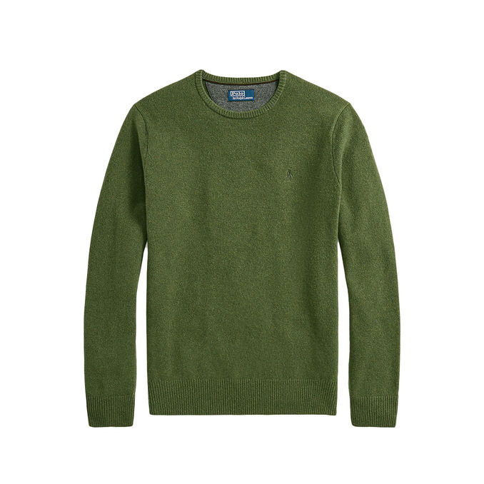 PULLOVER LAMBSWOOL Uomo Classic Olive Heather