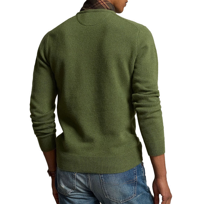 PULLOVER LAMBSWOOL Uomo Classic Olive Heather
