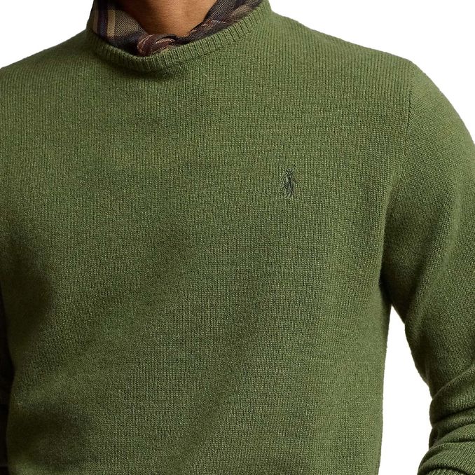 PULLOVER LAMBSWOOL Uomo Classic Olive Heather