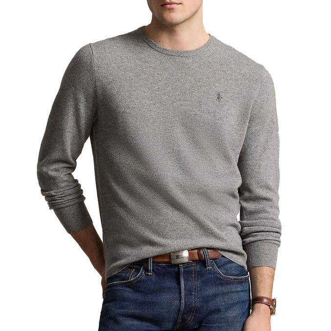 PULLOVER LAMBSWOOL Uomo Fawn Grey Heather