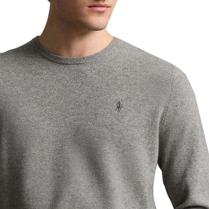 PULLOVER LAMBSWOOL Uomo Fawn Grey Heather