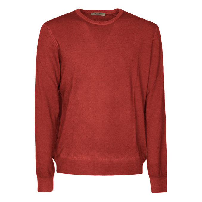 PULLOVER MERINOS Uomo Rosso