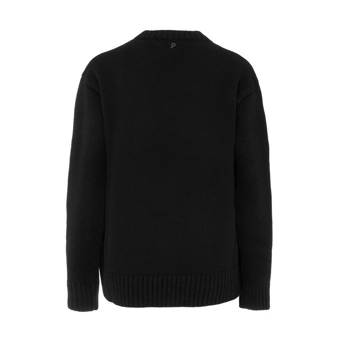 PULLOVER OVER LACCI LATERALI Donna Nero