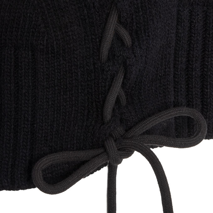 PULLOVER OVER LACCI LATERALI Donna Nero