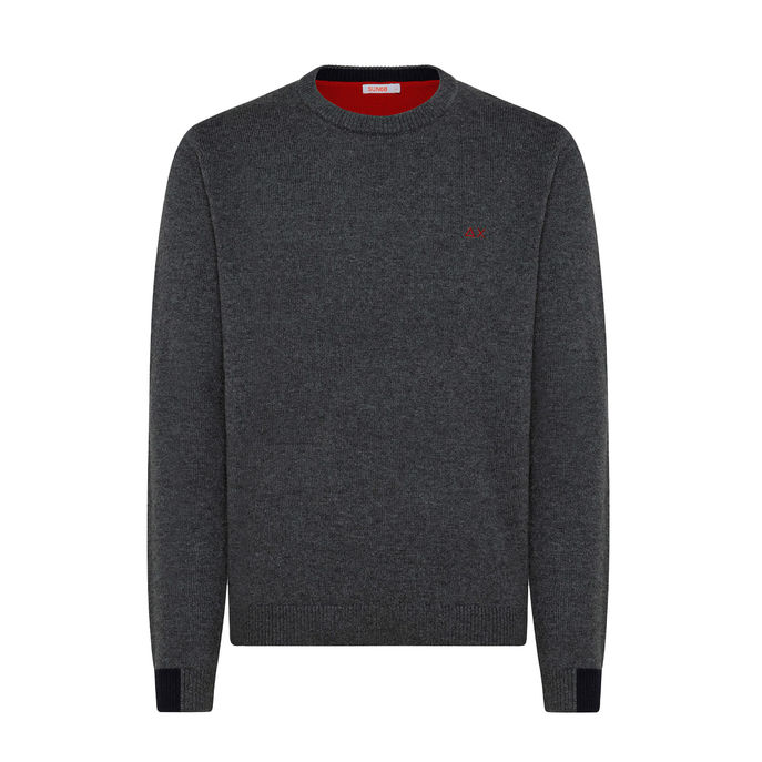 PULLOVER POLSINI COLORATI Uomo Grigio Scuro