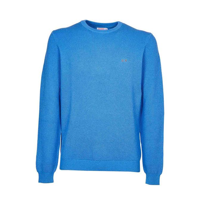 PULLOVER ROUND KNIT Uomo Azzurro