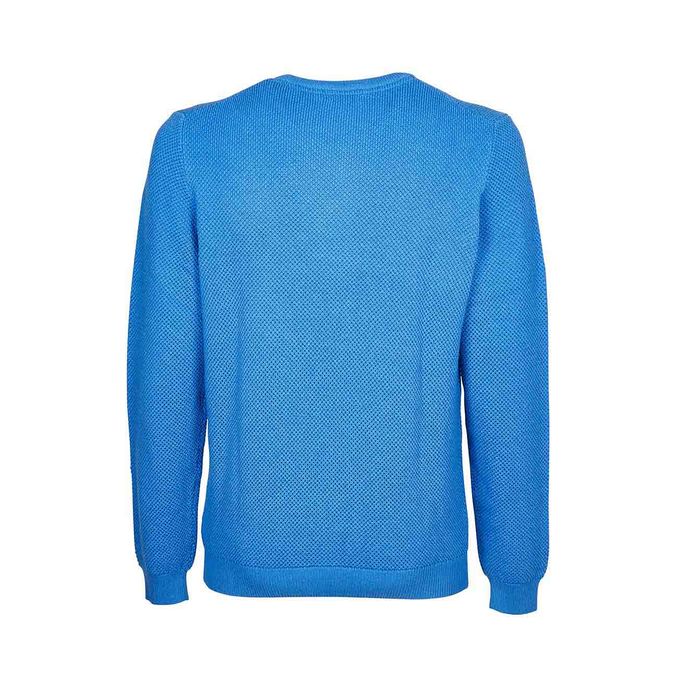 PULLOVER ROUND KNIT Uomo Azzurro