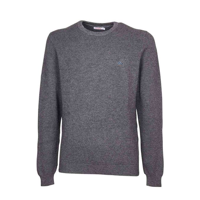 PULLOVER ROUND KNIT Uomo Grigio Medio