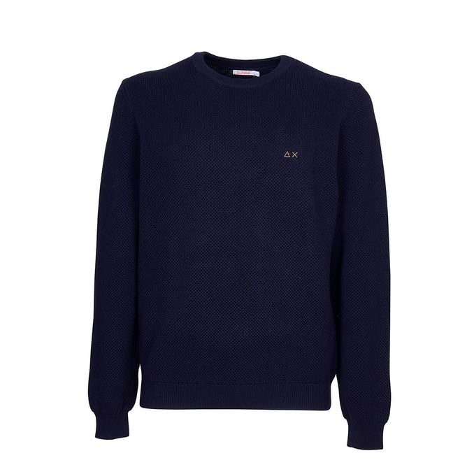 PULLOVER ROUND KNIT Uomo Navy Blue