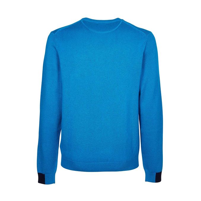 PULLOVER ROUND SOLID COLOR RIB Uomo Royal 