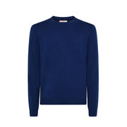 PULLOVER ROUND SOLID CON LOGO Uomo Blue Profondo PULLOVER ROUND SOLID CON LOGO Uomo Blue Profondo