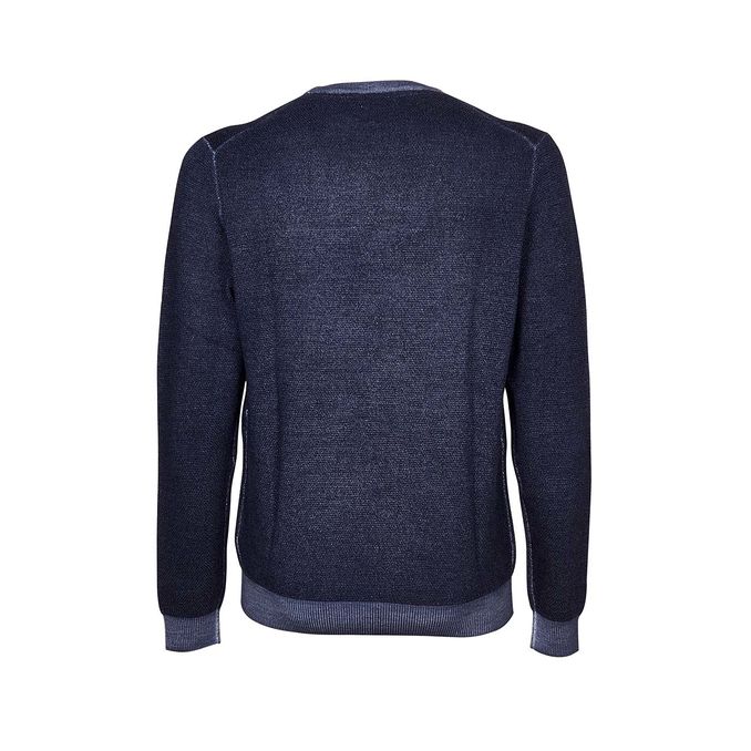 PULLOVER ROUND VINTAGE MERINOS Uomo Navy Blue