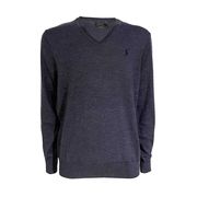 PULLOVER SCOLLO V IN LANA MERINO SLIM FIT Uomo Avio melange PULLOVER SCOLLO V IN LANA MERINO SLIM FIT Uomo Avio melange